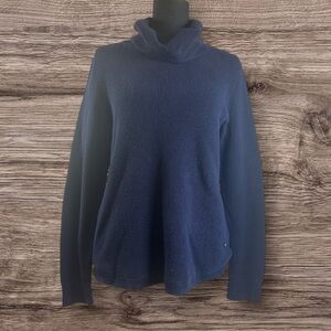 Lauren Ralph Lauren Navy Cowl Neck Thermal Sweater XL